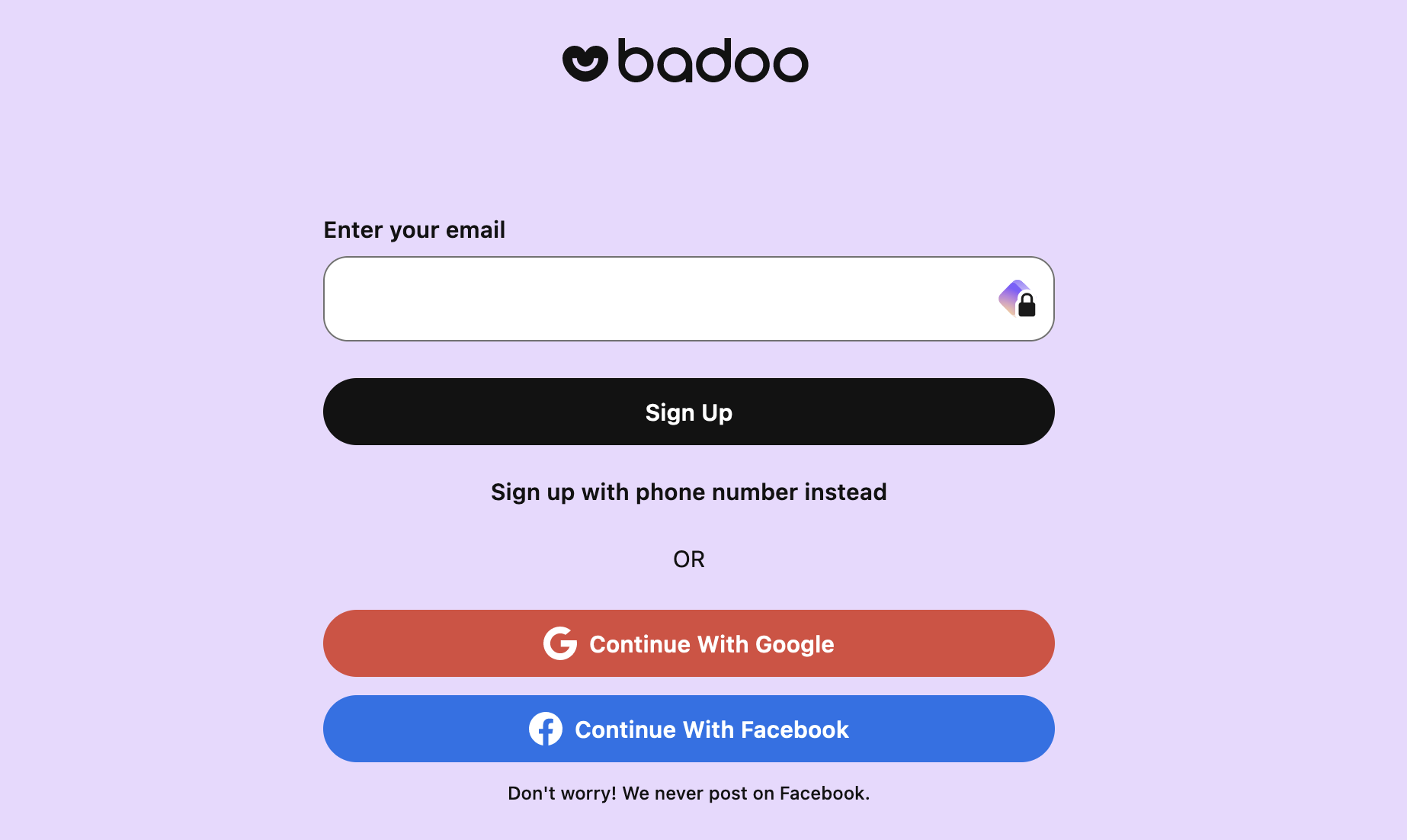 Badoo Sign Up Requirements